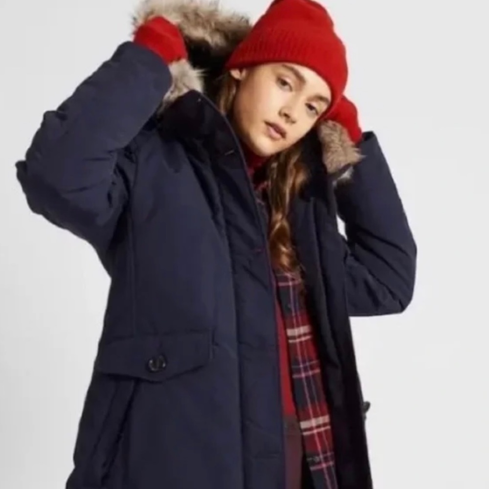 Uniqlo Hybrid Down Parka XS Navy